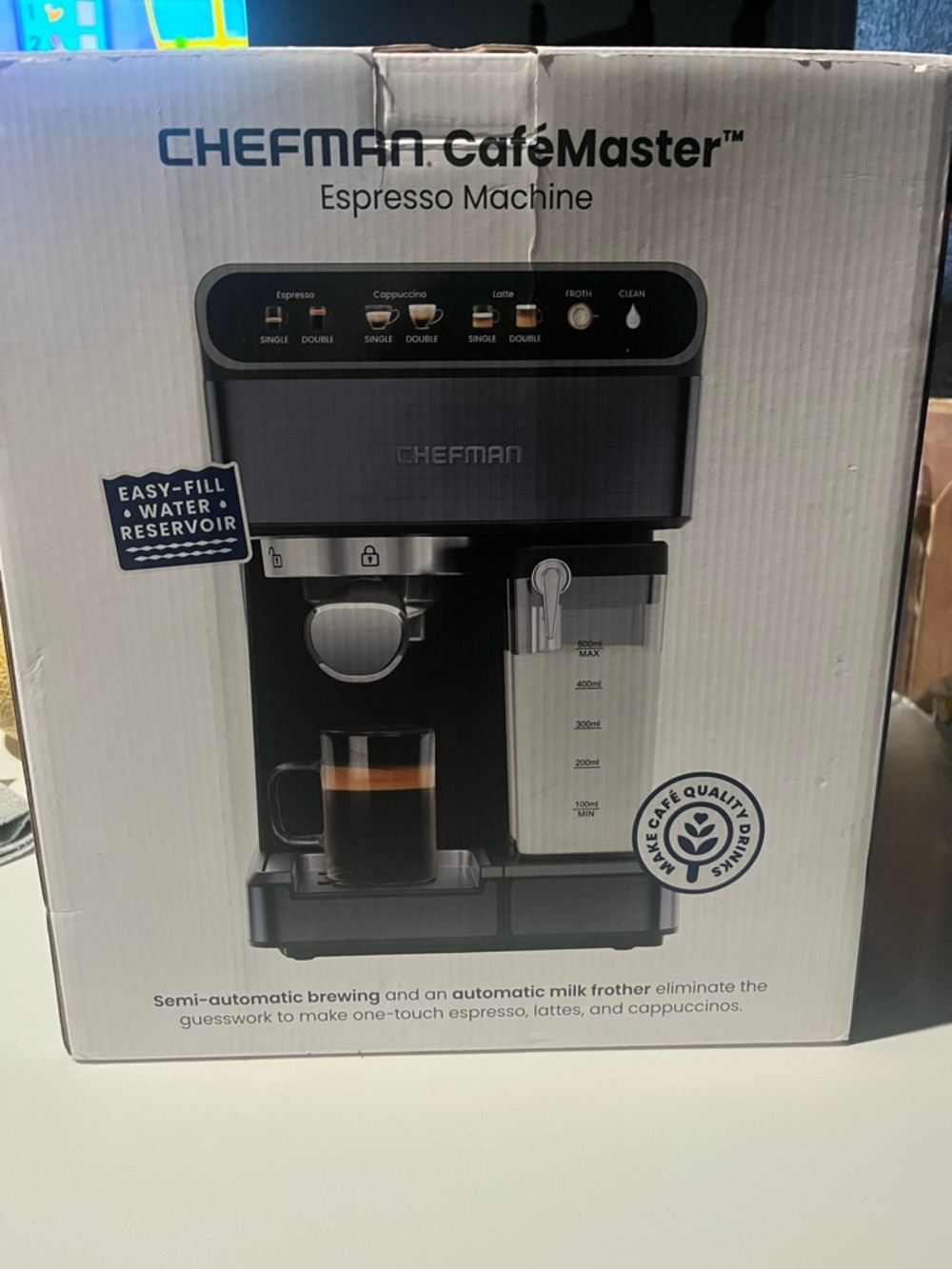 CHEFMAN Stainless Steel Espresso & Cappuccino Machine - Silver